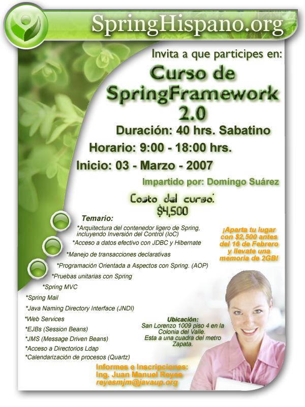 Promo del curso de Spring
